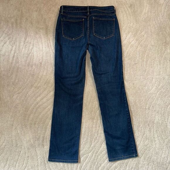 NYDJ Marilyn Straight Leg Dark Blue Jeans 8 - Picture 3 of 5
